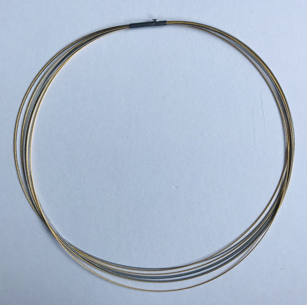 Edelstahl-Band 5 reihig multi color 42cm